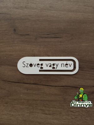 Egyedi feliratos könyvjelző